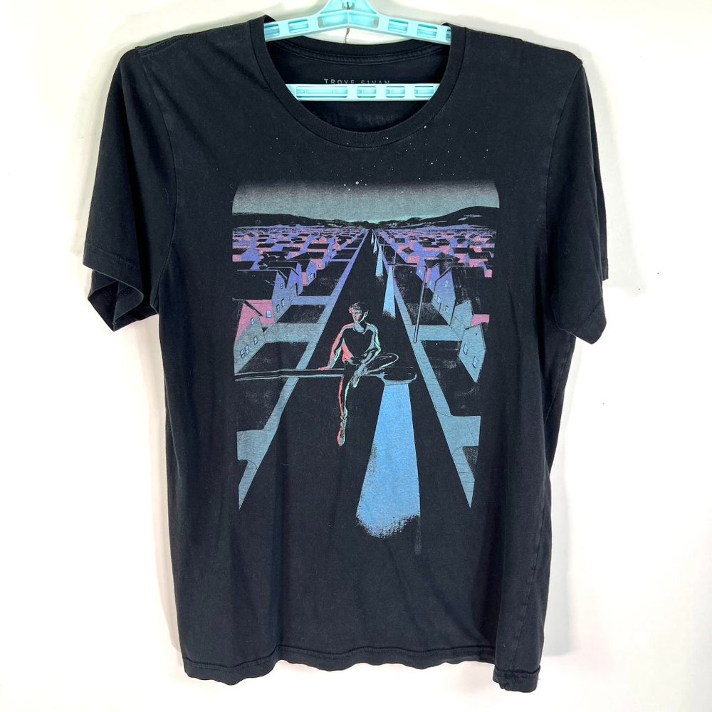 Troye Sivan Band T Shirt Adult Size L Black Suburbia 16 Tour Graphic Tee